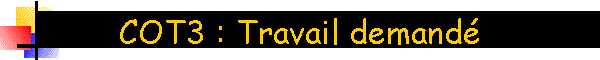 COT3 : Travail demand