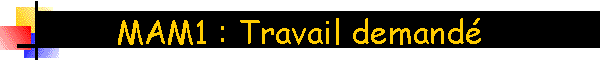 MAM1 : Travail demand